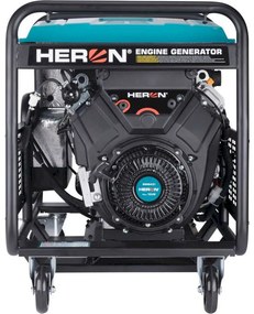 HERON Elektrocentrála rámová benzínová 400V/230V, 12kW/11kW, 22HP dvojvalec, elektrický štart 8896431