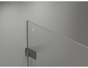 Mexen Lunar-B L, 1-krídlový sprchový kút, ľavý, 100 x 70 cm, 8mm číre sklo, grafitový profil, 832L-100-070-95-00-L