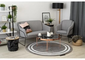 Okrúhly koberec HAMPTON Rám sivá Veľkosť: kruh 120 cm