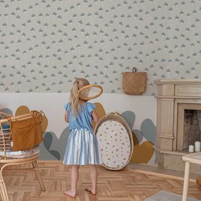 Tapeta sedmokrásky béžovo modrá 280x50 cm