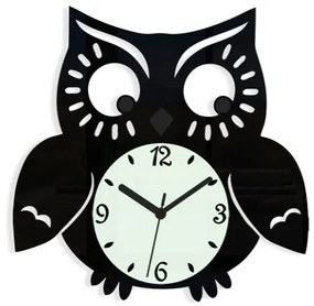 Nástenné hodiny Owl čierne