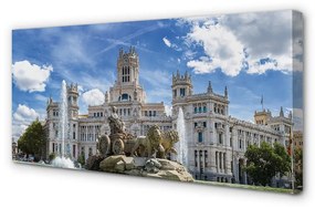 Obraz na plátne Spain Fountain Palace Madrid 125x50 cm