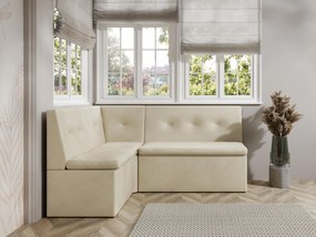 Rohová lavica Layla 140x200 (krémová). Akcia -20%. Vlastná spoľahlivá doprava až k Vám domov. 1129808