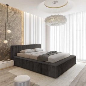 ČALÚNENÁ POSTEĽ SANTI 160x200 VITO 18 ŠEDÁ