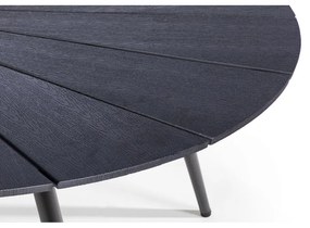 Čierny záhradný stôl s artwood doskou a kamenným stredom Bonami Selection Marienlist, 115 x 190 cm