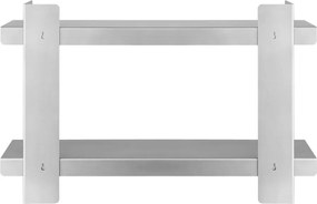 Poschodová kovová polica v striebornej farbe 70 cm Tivo – noo.ma
