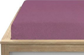 Fleecová napínacia plachta MOLTON purpurová 90 x 200 cm