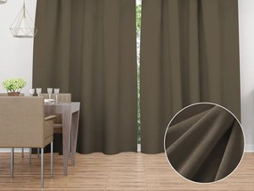 Biante Zamatový záves SV-031 Hnedá khaki 140x170 cm