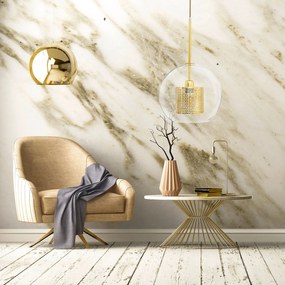 Toolight - závesná sklenená lampa APP556-1CP 30cm, zlatá, OSW-08749