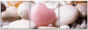 Obraz na plátne - Ružové srdce - panoráma 5105B (90x30 cm)