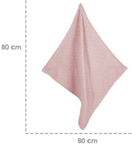 Ružová pletená detská deka z bio bavlny 80x80 cm Lil Planet – Roba