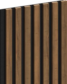 Mexen Lam-F, akustické stenové lamely 275 × 31,5 cm, filc 6 mm, dub moka, S105-275317-2812-074