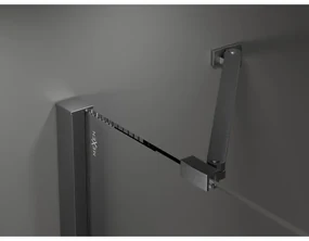 Mexen Velar Duo, posuvné sprchové dvere do otvoru 140 cm, 8mm šedé sklo, grafit brúsený, 871-140-000-42-66