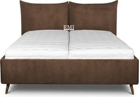 Posteľ čalúnená ALORA + lamelový rošt + matrac EMI