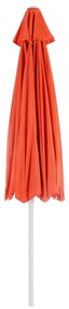 Slnečník N19 Ø 3m sklopný polyester/hliník - terakota