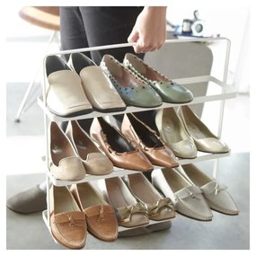 Biely kovový stojan na topánky Tower – YAMAZAKI