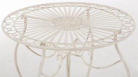 Kovový stôl Indra - Krémová antik