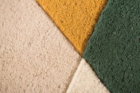Flair Rugs, Ručne všívaný behúň Illusion Prism Green/Multi, 60x230, zelená, chodba / predsieň