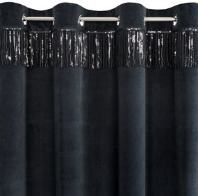 ZATEMŇOVACÍ ZÁVES NA KRÚŽKOCH JASPER 140X250 CM ČIERNA