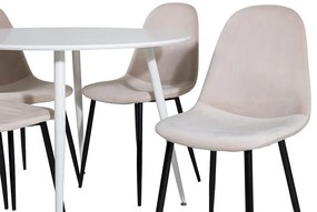 Plaza Polar stolová súprava biela/béžová