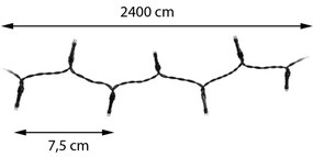 Vánoční světelný LED řetěz Decor II 24 m studená bílá