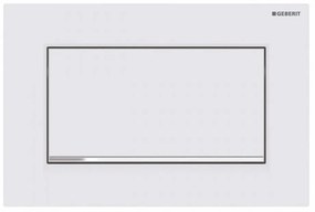 GEBERIT Sigma30 ovládacie tlačítko pre Štart - Stop splachovanie, lakované, biela matná/lesklý chróm/biela matná, s easy-to-clean, 115.893.JT.1
