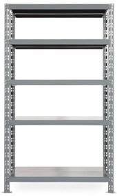 Policový regál 1+1 ZADARMO, 1800x1200x600 mm, 5 políc, nosnosť police 300 kg, základná