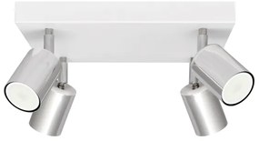 LED Bodové svietidlo TUNE 4xGU10/4,8W/230V matný chróm/biela