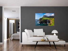 Obraz - Vodopád Múlafossur (90x60 cm)