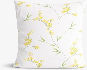 Goldea dekoračná obliečka na vankúš - kvety mimózy 40 x 40 cm