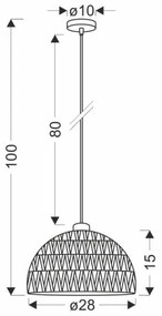 Závesné svietidlo na lanku BALLI 1xE27/40W/230V béžové