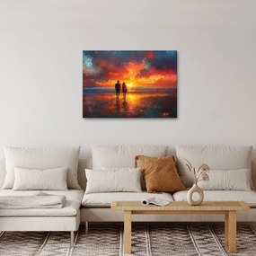 Obraz - Prechádzka na pláži (70x50 cm)