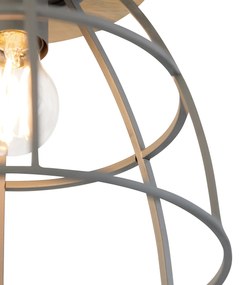 Inteligentné stropné svietidlo tmavosivé s drevom vrátane WiFi E27 - Arthur