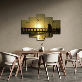 Obraz - Prechádzka po pláži (150x105 cm)