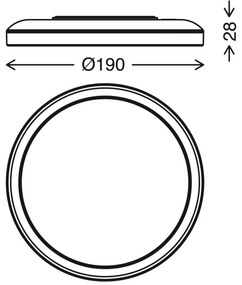 Briloner 7150-416 - LED Stropné svietidlo SLIM LED/12W/230V pr. 19 cm