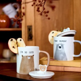 Hrnček BATIS s hnedým medvedíkom 708008 350 ml