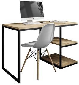 PISACÍ STÔL KARL II ČIERNY / DUB ARTISAN 120 cm