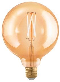 EGLO Retro stmievateľná filamentová LED žiarovka, E27, G125, 4W, 300lm, 1700K, teplá biela, jantárová