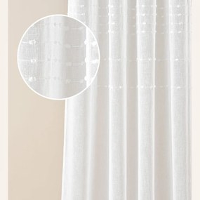 Kvalitná biela záclona  Marisa  so zavesením na pásku 200 x 250 cm
