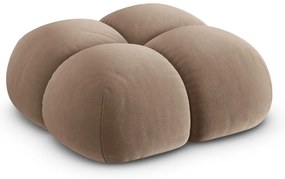 Hnedá zamatová podnožka Loretto – Cosmopolitan Design