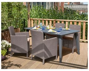 Svetlohnedé plastové záhradné kreslo Trenton – Keter