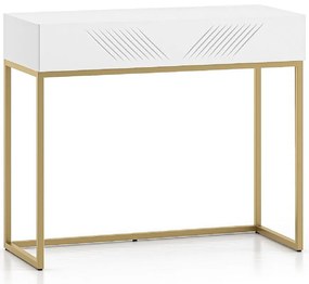 Toaletný stolík Clearing 06 biela/zlatá