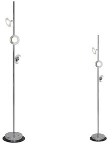 Stojacia lampa Ellipse, 3x chrómové kovové tienidlo, ch