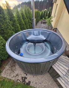 Drevená Záhradná Kúpeľná Wellness Balia S Hydromasážou, Ruská Baňa Do Kúpeľa