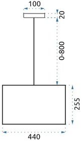 Stropné svietidlo Larys 44 cm čierne/zlaté