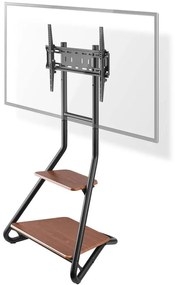 Nedis TVSM6200BK - Podlahový stojan pre TV 37-75" čierna/hnedá NE0723