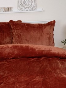Predĺžené obliečky mikroplyš Exclusive – Laura terakota