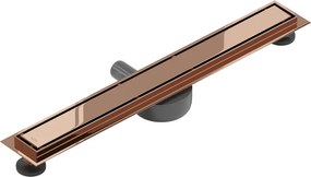 Mexen Flat 360° M13 sprchový žľab 2v1, 50 cm, ružové zlato, 1610050-40