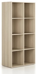 Regál FRAME, nižšia, 2 stĺpce, 1735 x 872 x 450 mm, dub prírodný