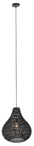 Retro závesné svietidlo čierne 45 cm - Lina Drop
